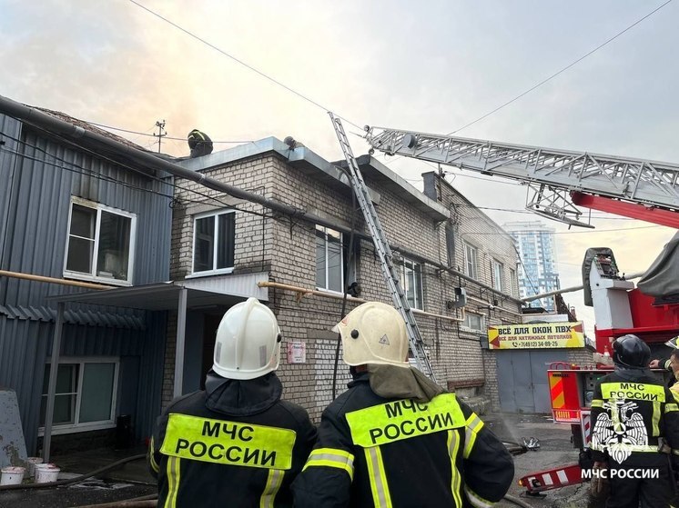 Две женщины пострадали при пожаре на складе возле «Барса» в Рязани