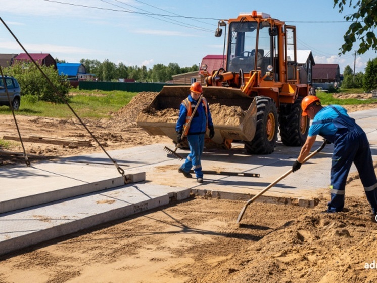 В районе Мирный Нарьян-Мара продолжили ремонт дорожного полотна