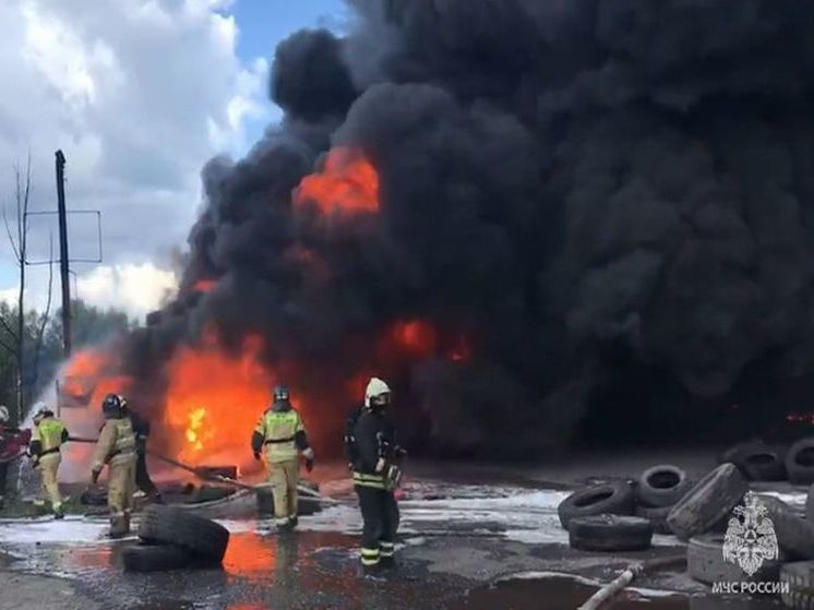 В МЧС сообщили подробности крупного пожара под Уфой на М-5