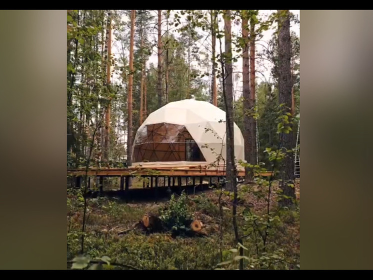 На озере Шап в Марий Эл установили геокупальные шатры