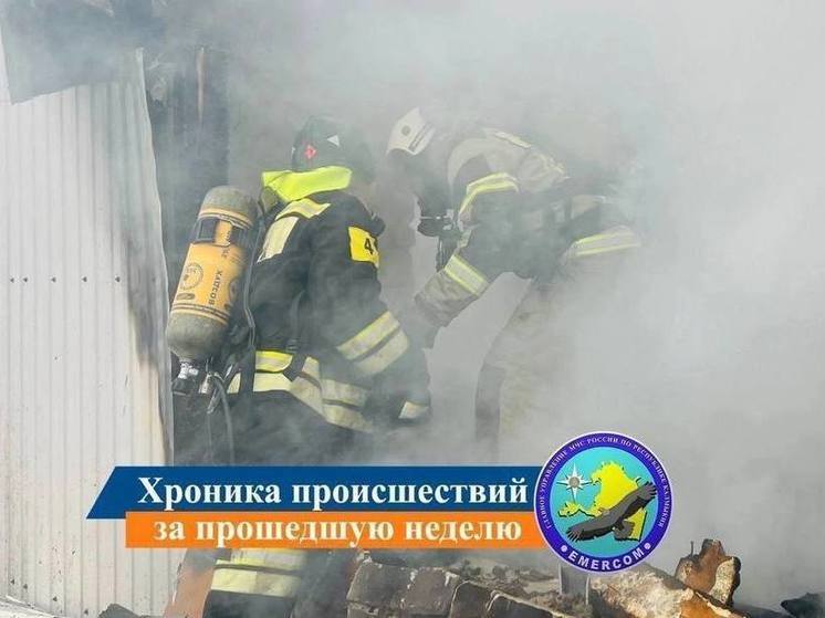 В Калмыкии за неделю произошли 103 пожара
