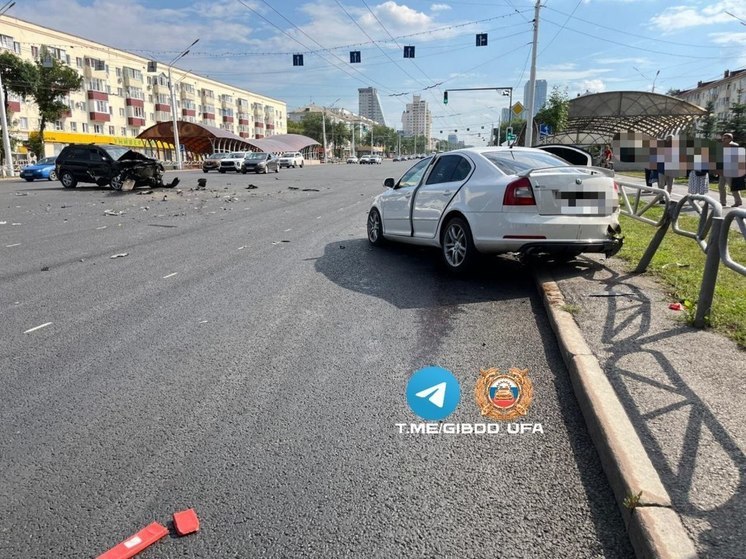 Из-за технической неисправности автомобиля в Уфе произошла серьезная авария