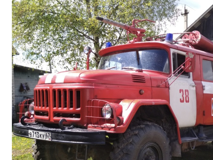 В Руднянском районе произошло возгорание бани