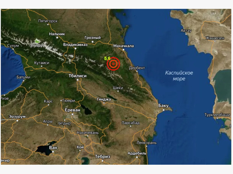 Дагестан слегка потрясло землетрясение