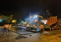 На улице Калинина продолжается ремонт по национальному проекту «Безопасные качественные дороги»