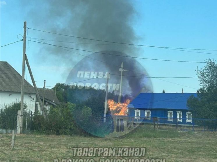 В Пензенской области в поселке Шемышейка произошел пожар