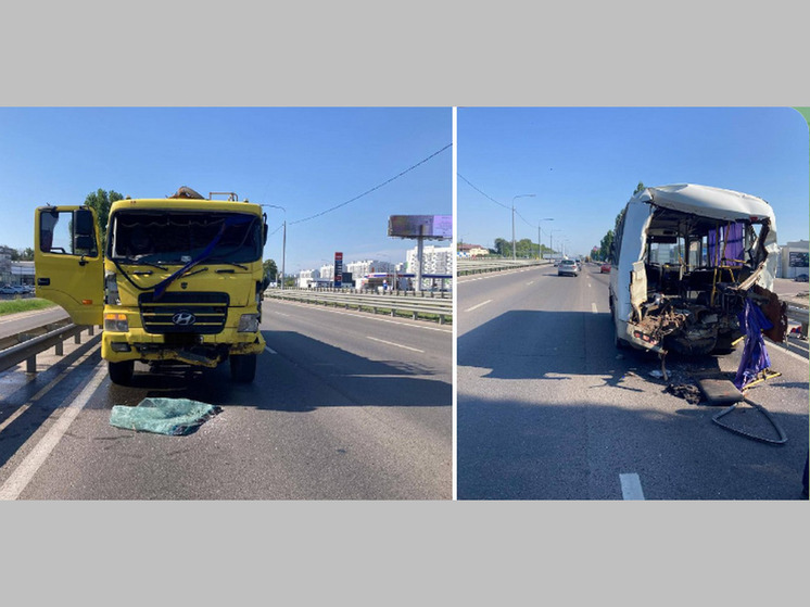 14 человек пострадали в ДТП под Воронежем с участием грузовика и автобуса