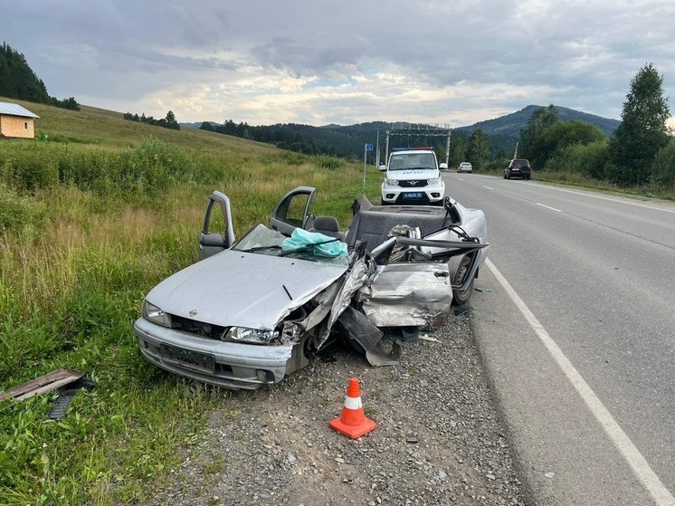 На Алтае в жестком лобовом ДТП пострадали двое взрослых и ребенок