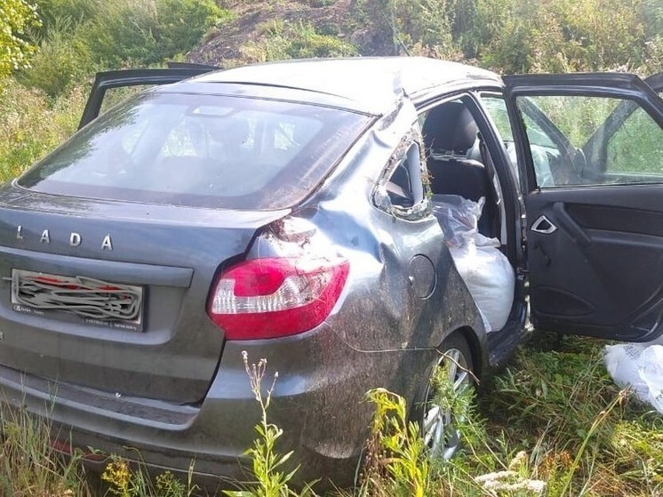 В Сараевском районе Lada вылетела в кювет