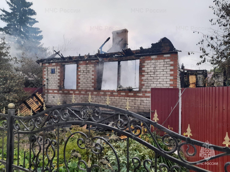 Ночью в брянском поселке Мирный сгорел жилой дом