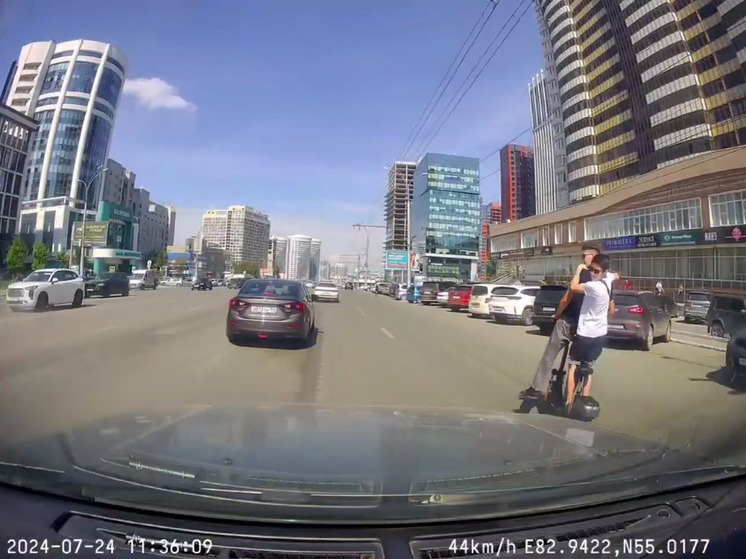 В Новосибирске ищут электросамокатчика, который сбил женщину с ребенком