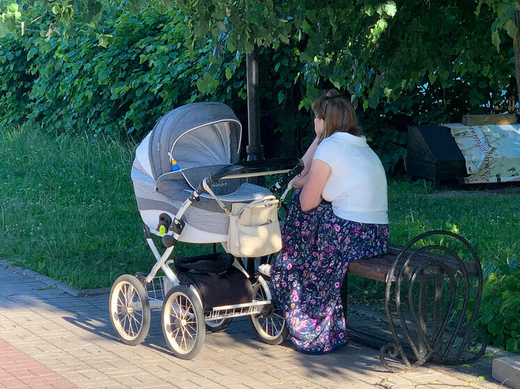 В Тверской области мамы с детьми в колясках стоят в очереди ради качелей