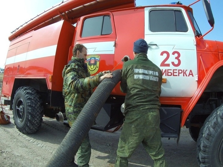 Поляну мха и ягеля уничтожил огонь рядом с Териберкой