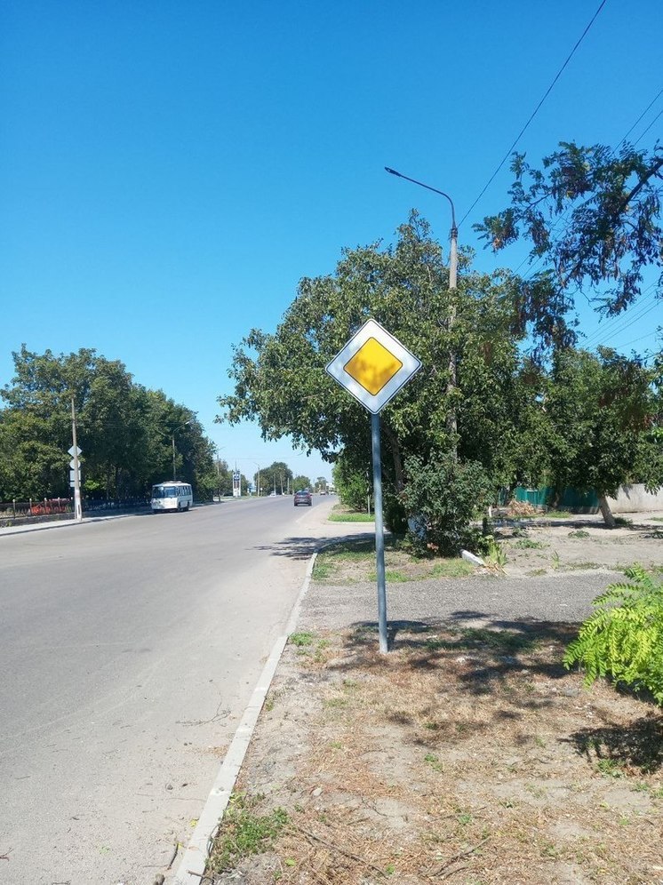 На Херсонщине обрезают ветки для обзора дорожных знаков