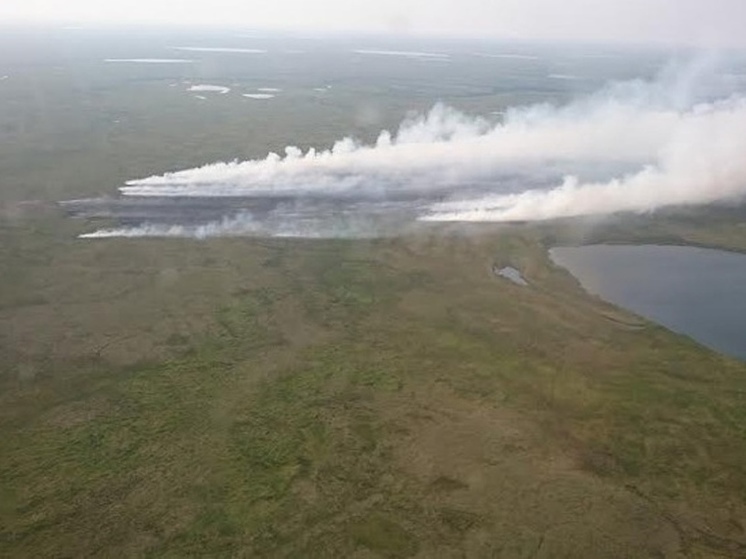 Тундра загорелась в Ямальском районе