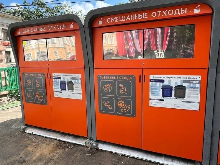 Новые контейнерные шкафы для сбора мусора установили в Вологде