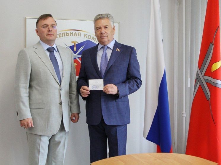 Николай Воробьев получил удостоверение кандидата в депутаты Тульской областной Думы
