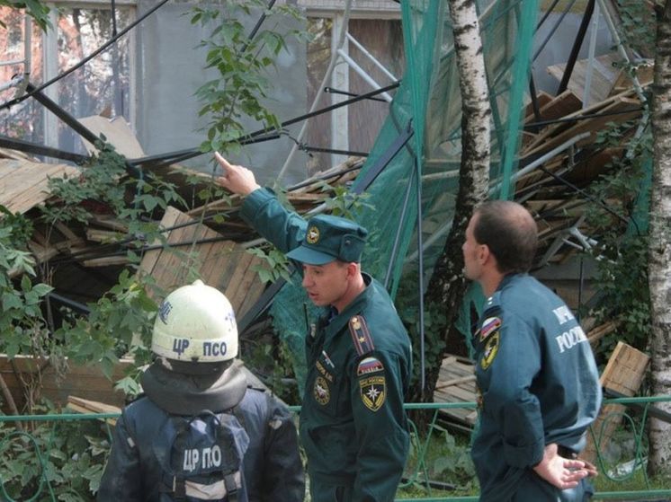 Стена жилого дома обрушилась в Подольске