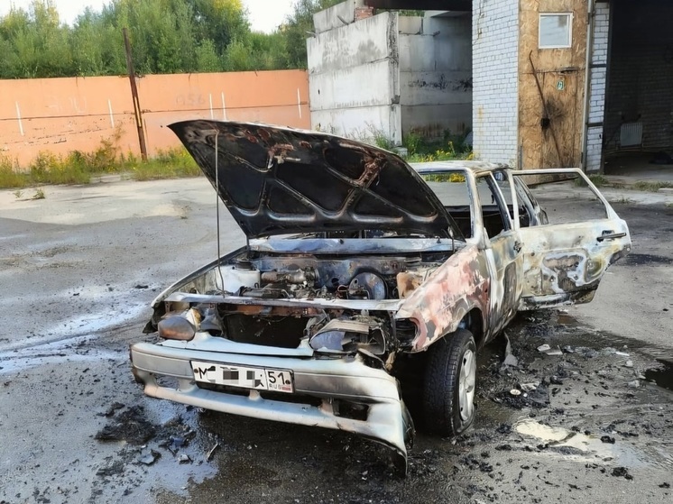 Четверо пожарных тушили автомобиль в Кандалакше