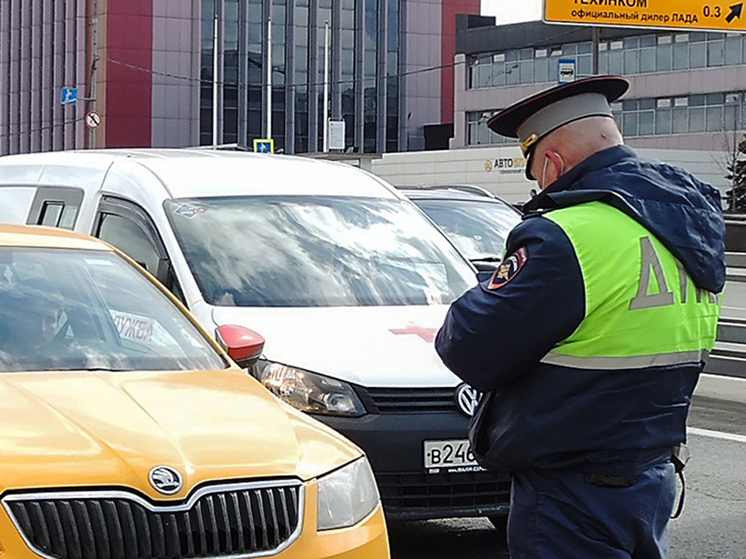 За нарушение правил брюнетка сосет и трахается с полицейским