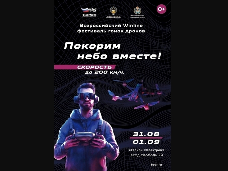 В Великом Новгороде пройдет этап Всероссийского фестиваля гонок дронов