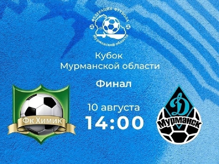 Финальный матч Кубка Мурманской области по футболу состоится 10 августа