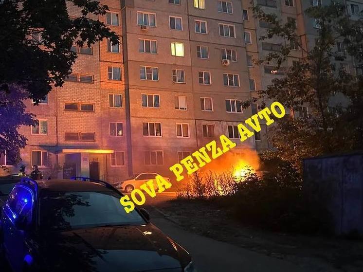 В Пензе на Ладожской загорелся припаркованный автомобиль