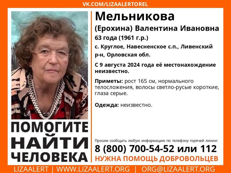 Уже сутки пытаются найти орловскую пенсионерку