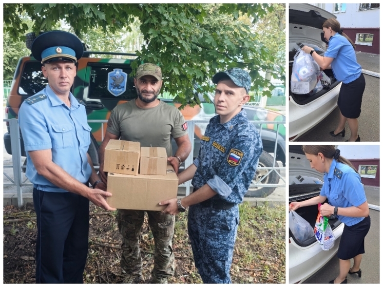 Орловские приставы передали помощь для вынужденных переселенцев и жителей Курской области