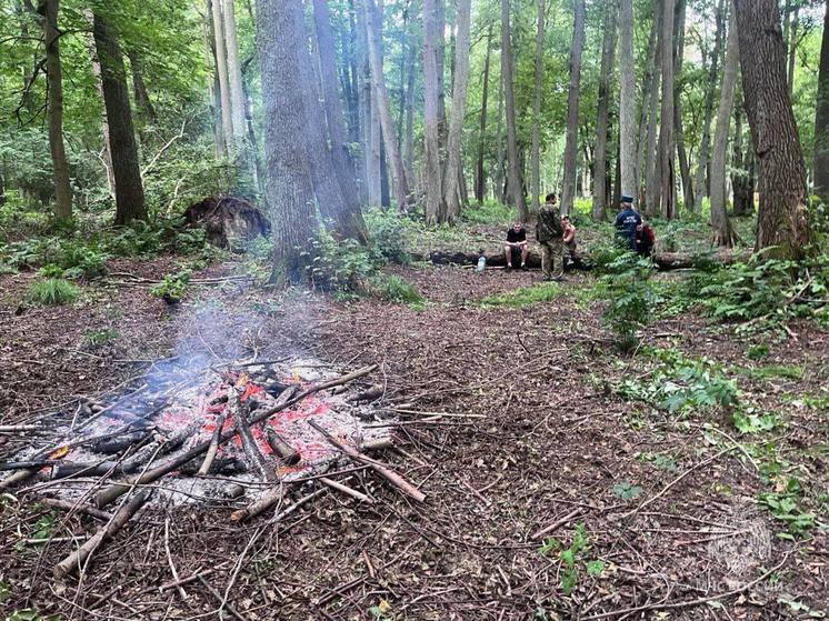 В Балтийске рабочие развели костер в городском парке, чтобы сжечь ветки