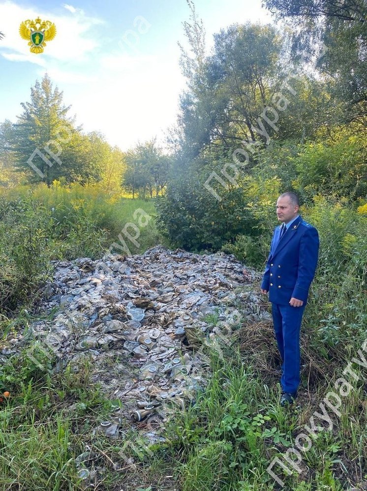 Тульская прокуратура проводит проверку по факту незаконной свалки противогазов