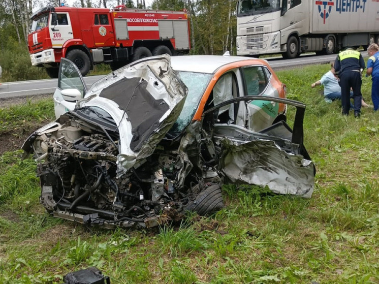 Авария с участием трех автомобилей произошла в округе Ступино