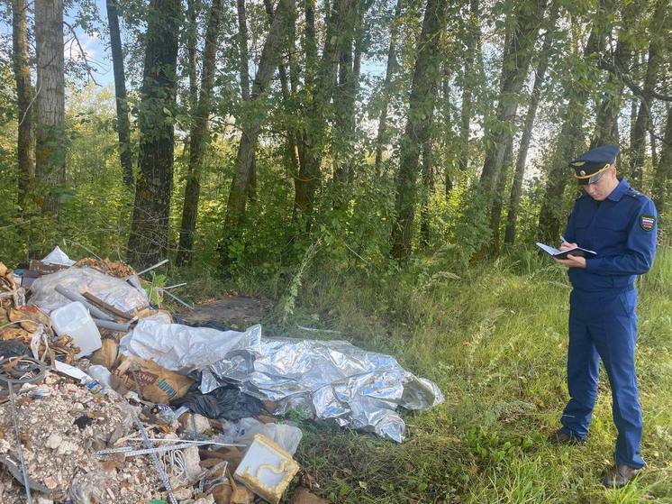 Прокуратура выясняет откуда взялась свалка мусора в Аликовском округе