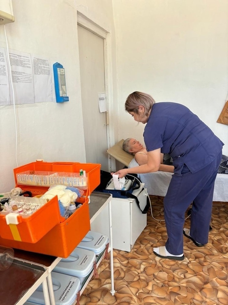 В двух поселках Калмыкии провели прием пациентов