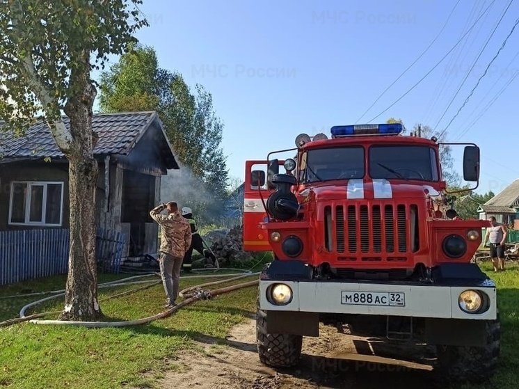 При пожаре в брянском поселке Ивот пострадал человек