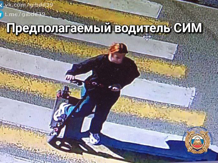 Полиция разыскивает девушку с самокатом, сбившую пенсионерку в Калининграде