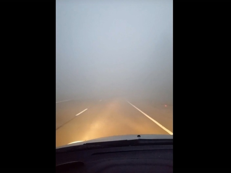 Дым и туман окутали трассу вблизи Медвежьегорска