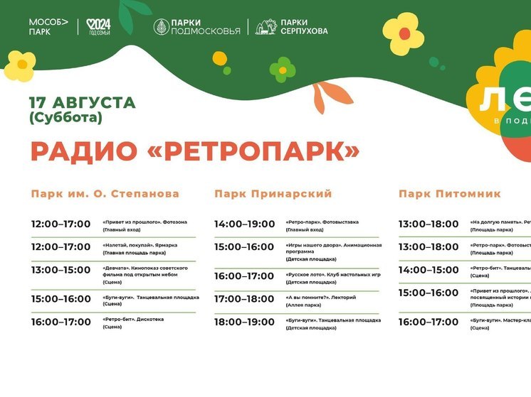 В парках Серпухова проходит программа «Радио «Ретро-парк»