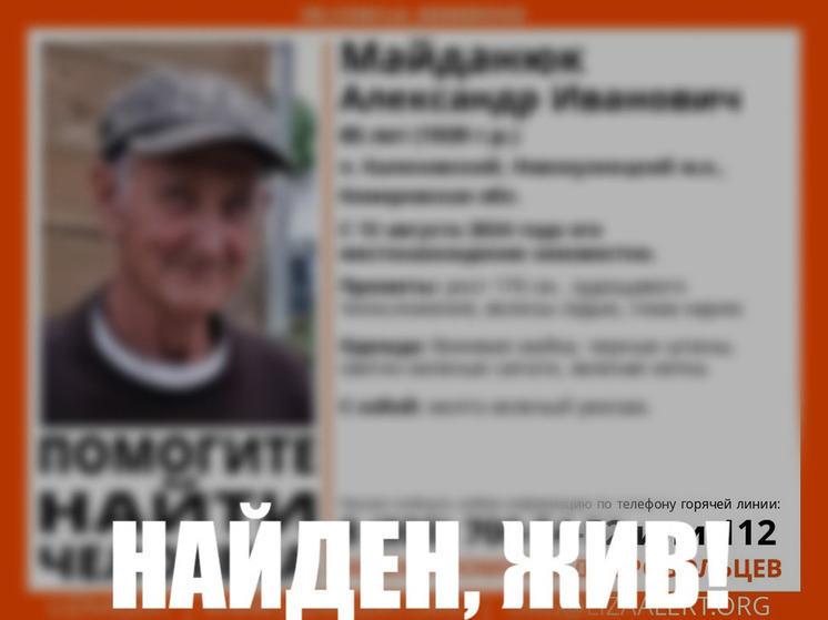 Завершились поиски 85-летнего жителя Кузбасса