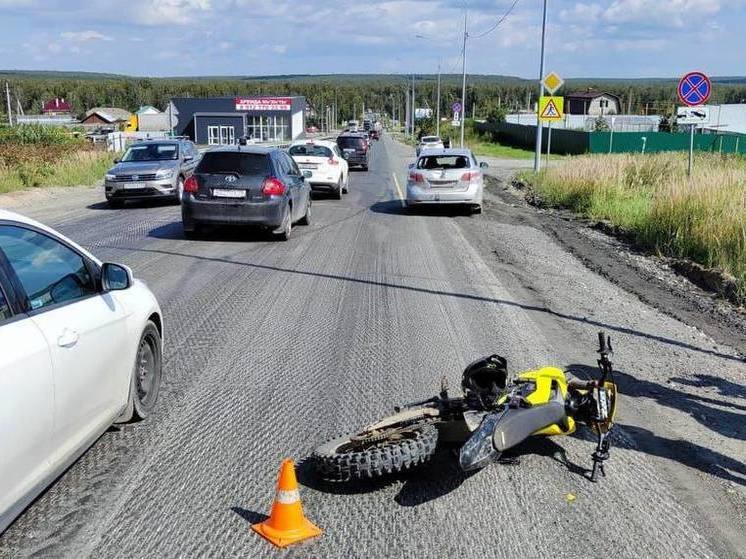 В Сосновском районе нетрезвый мотоциклист столкнулся с автомобилем