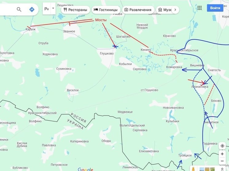 Подоляка: ВСУ взорвали стационарный мост через реку Сейм в Курской области