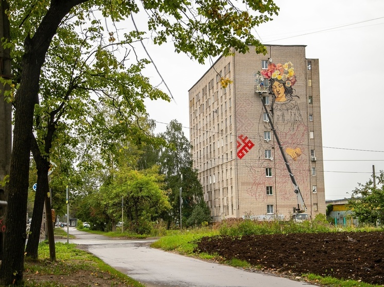 В Новгородской области продолжается создание муралов в рамках фестиваля уличного искусства
