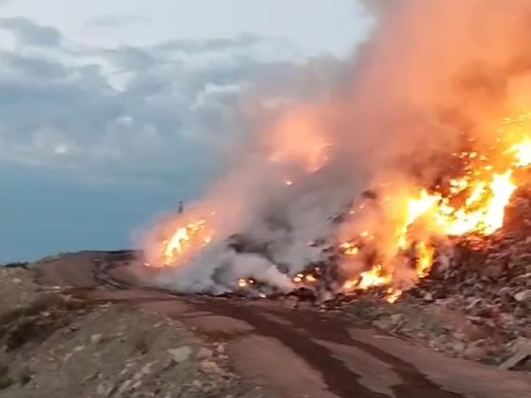 Свалка загорелась в Новороссийске на площади 2 тыс. кв. метров