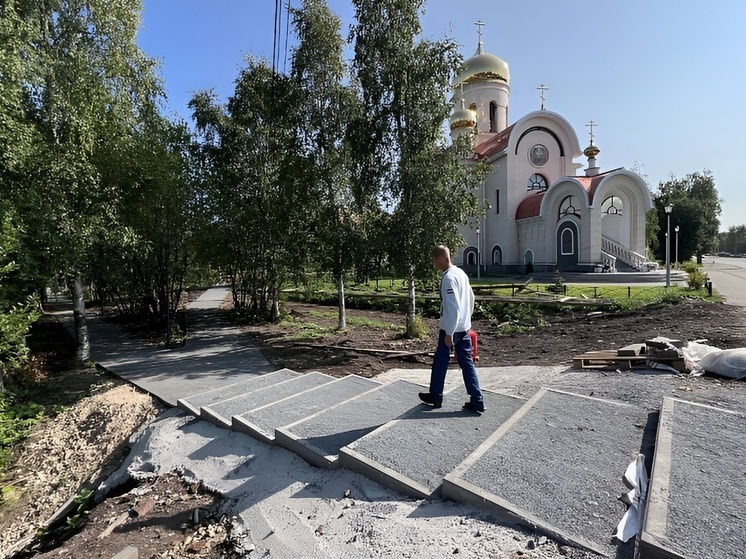 В Соломбале продолжается благоустройство набережной