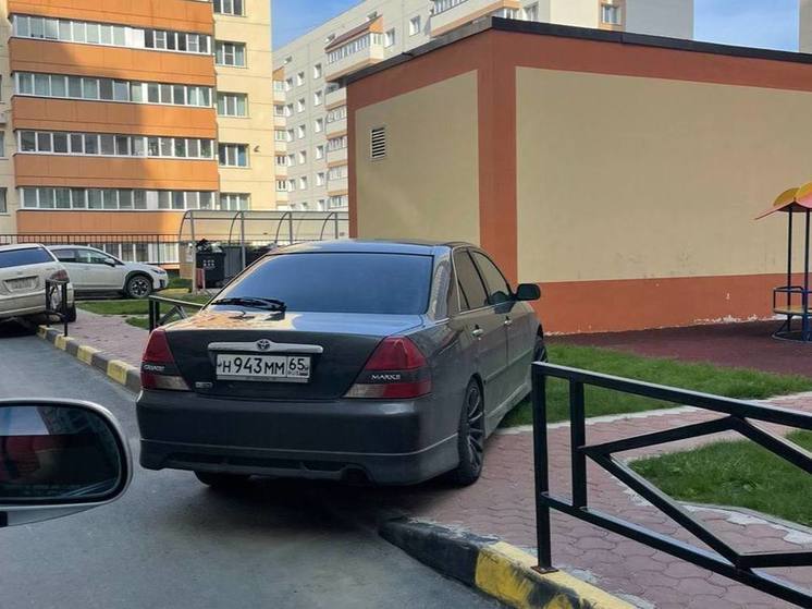 В Южно-Сахалинске провели рейд по незаконной парковке на газонах