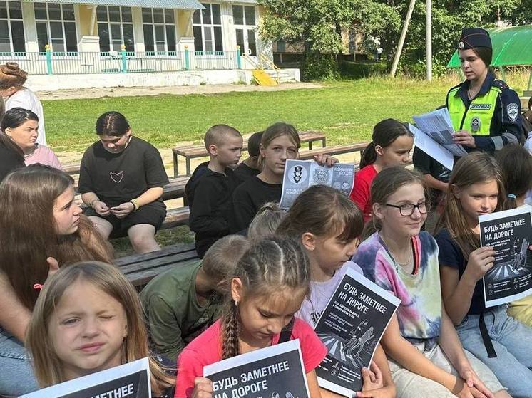 Сотрудники ГАИ провели беседу с детьми в пришкольном лагере в Касимовском районе