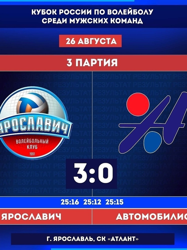 «Ярославич» одержал победу в матче Кубка России