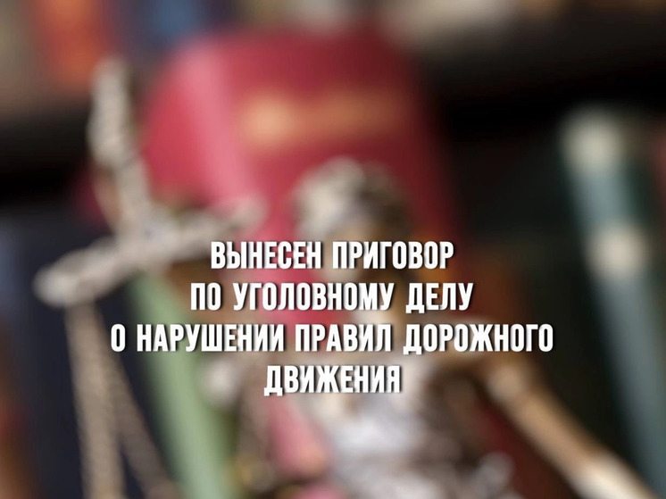 В Дорогобужском районе вынесен приговор по уголовному делу о нарушении правил дорожного движения