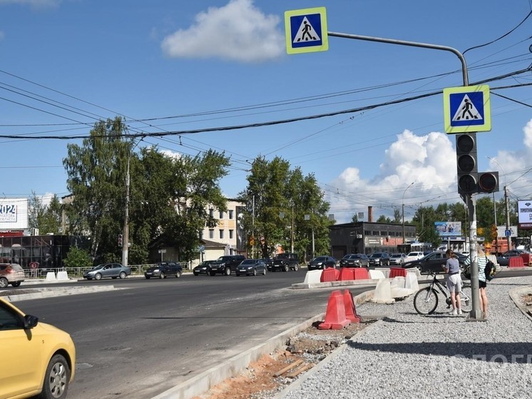 На перекрестках Пошехонского шоссе в Вологде организуют направляющие островки