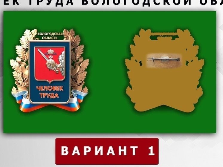 Вологжане могут выбрать дизайн знака «Человек труда Вологодской области»